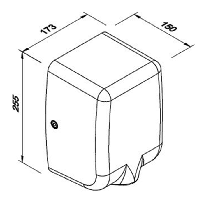 Satiinipintainen käsienkuivain Faneco PASSAT V:ssä