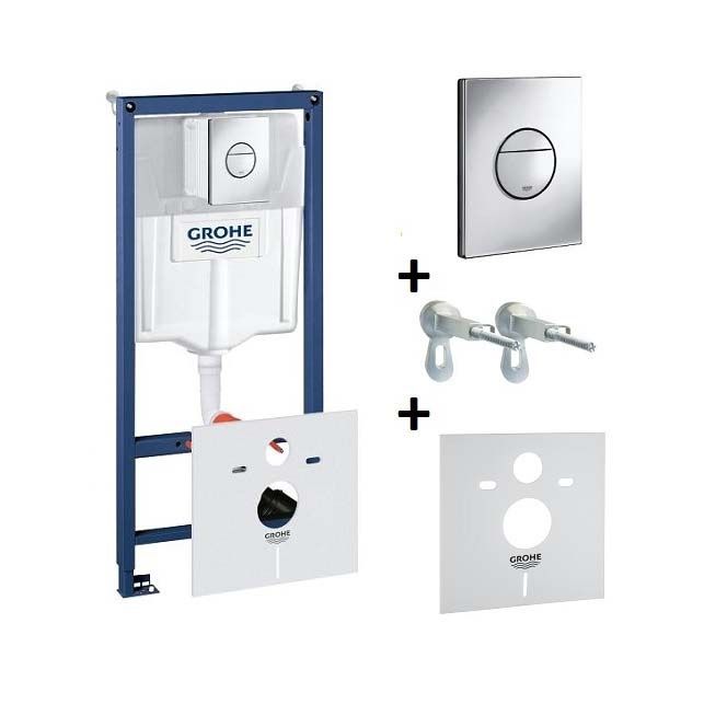 Seinään kiinnitettävä WC-asennussarja Grohe Rapid SL + Nova Cosmopolitan 4-in-1