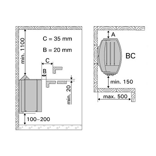 Sähkökiuas Harvia Vega BC45