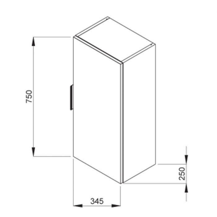 Seinäkaappi Jika Cube H453711 valkoinen
