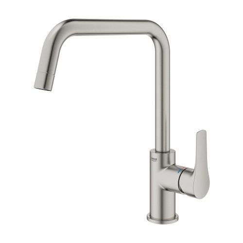 Keittiöhana Grohe Eurosmart ruostumatonta terästä, korkea suihkukaulus