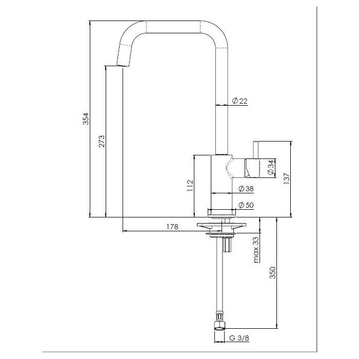 Keittiöhana Reginox Leon Gun Metal Hopea