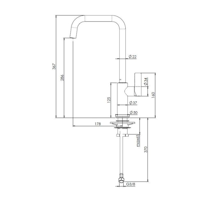 Keittiöhana Reginox Pearl Total Black