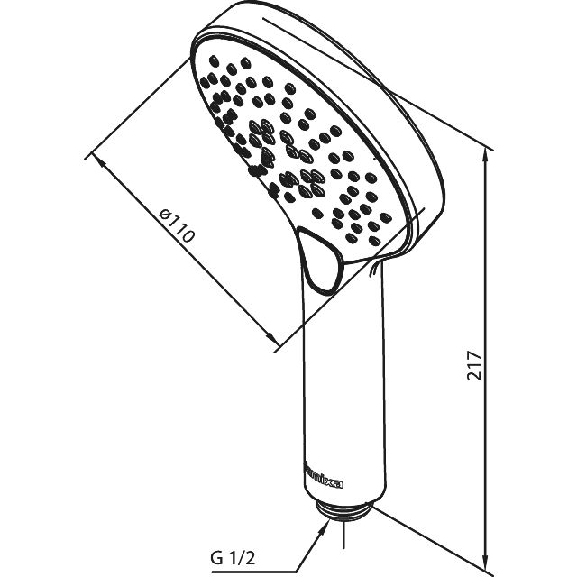 Käsisuihku Damixa Silhouet mattamusta