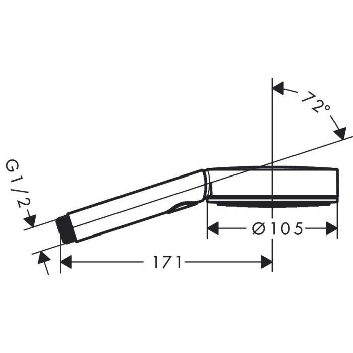 Käsisuihku Hansgrohe Pulsify Select S 105 3jet Activation mattamusta