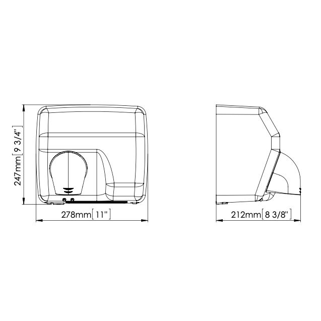 Käsienkuivain Mediclinics Saniflow E88AO kiillotettu kultaa