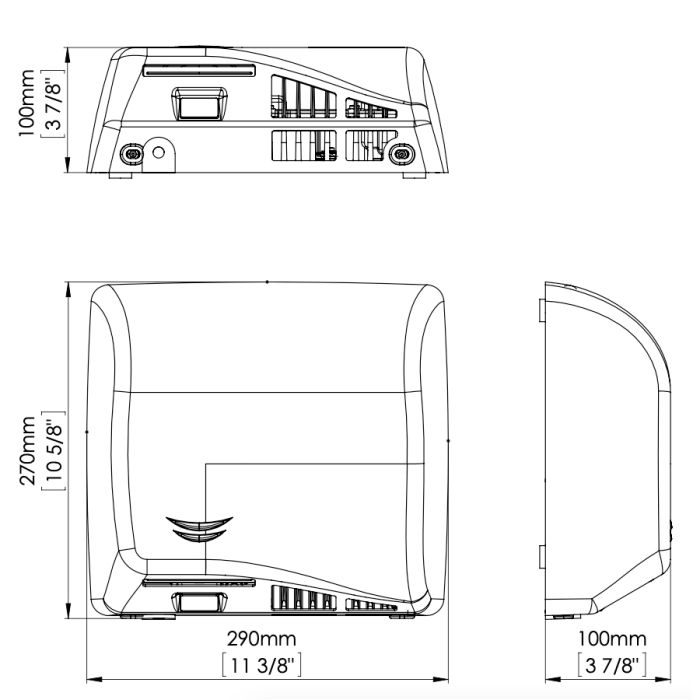 Käsienkuivain Mediclinics Speedflow Plus M17AB mattamusta