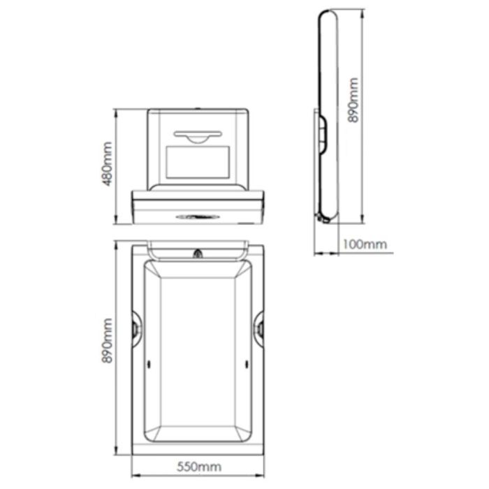 Hoitopöytä Mediclinics BabyMedi® CP0016V-I valkoinen