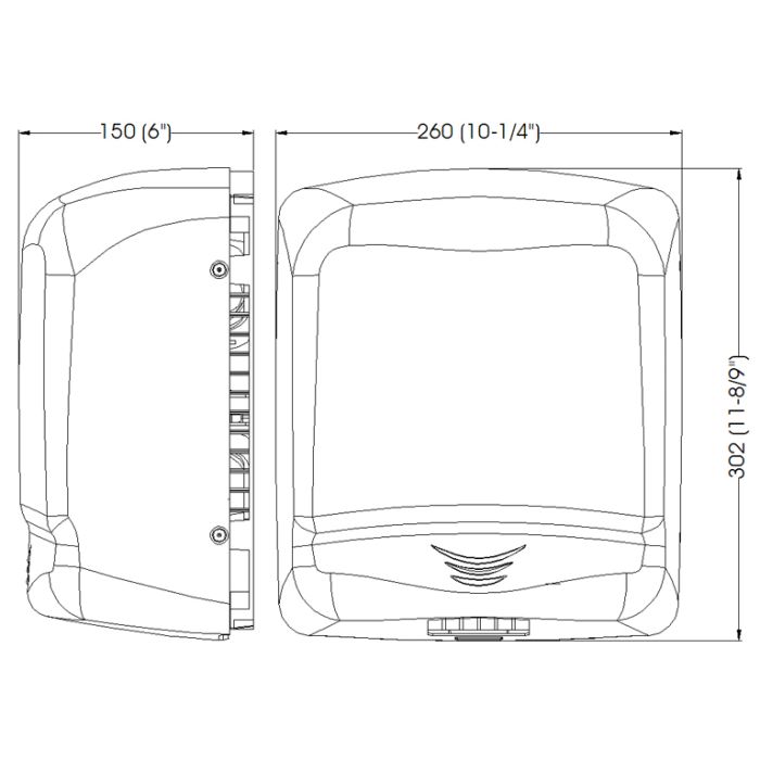 Käsikuivain Mediclinics Optima M99A valkoinen