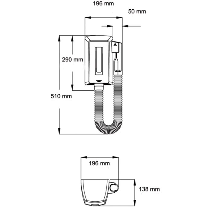 Hiustenkuivaaja Mediclinics Smartflow SC0004 valkoinen
