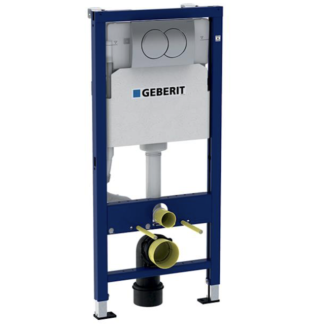 Seinänsisäinen WC-runko Geberit Duofix + Delta01 3-in-1