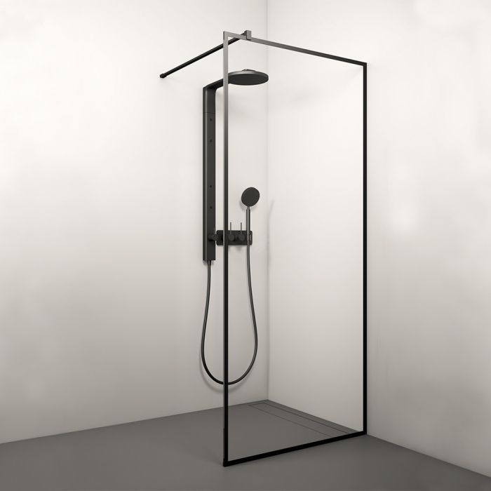 Suihkuseinä Stikla Kaira Musta Alu