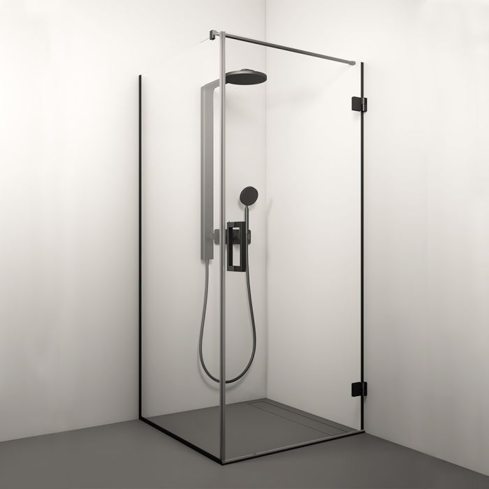 Suihkuovi Stikla Monika Musta