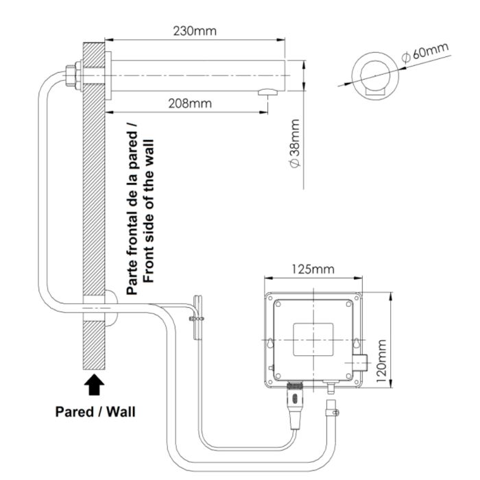 Universal-käsienkuivain Mediclinics All-In-One seinäasennettava UCM093A kromattu