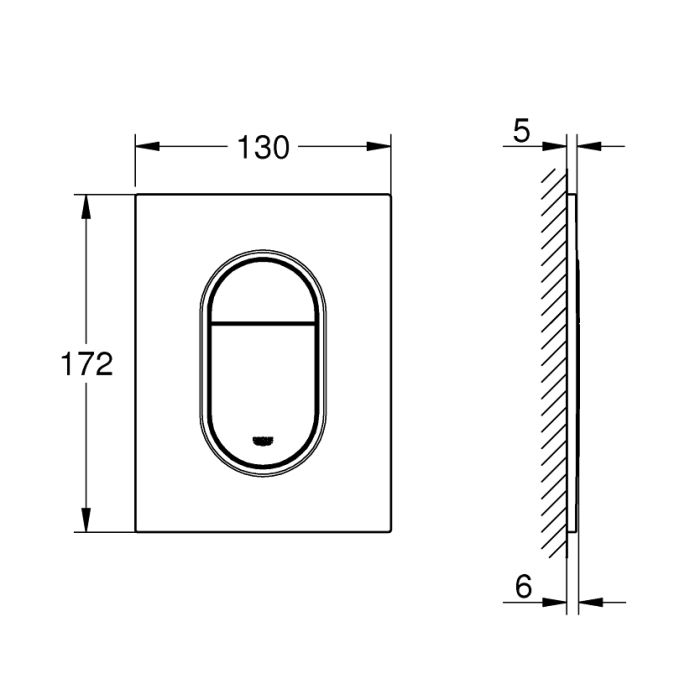 Painike Grohe Arena Cosmopolitan S 37624 Kromattu, kromattu
