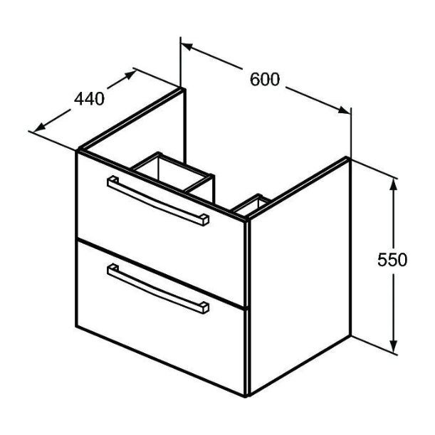 Allaskaappi Ideal Standard Tempo E3240 Kiiltävä valkoinen