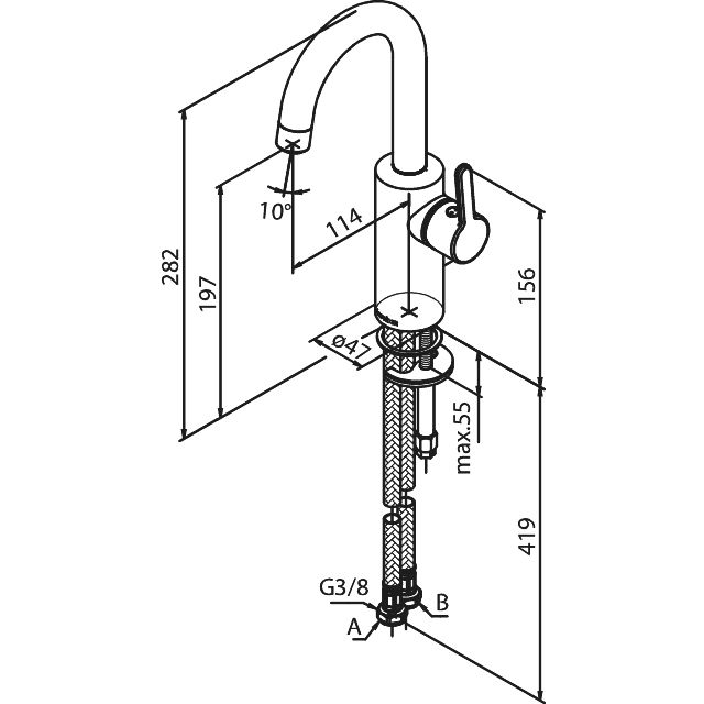 Pesuallashana Damixa Silhouet Piccolo mattamusta