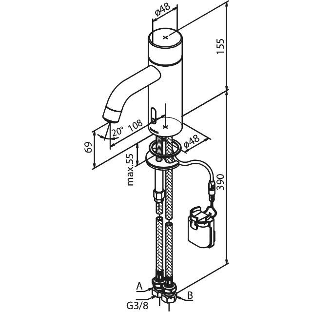 Pesuallashana Damixa Silhouet Kosketukseton yksityinen kromi