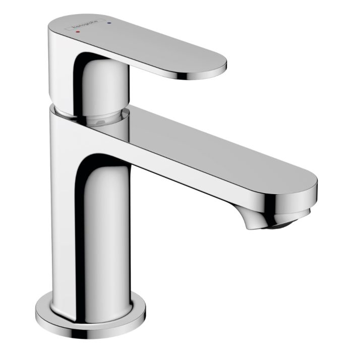 Pesuallashana Hansgrohe Rebris S 80, jossa on kromattu pohjaventtiili