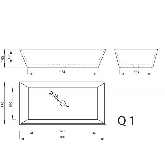 Kylpyhuoneen pesuallas Vispool Q 1 - Outlet-tarjous