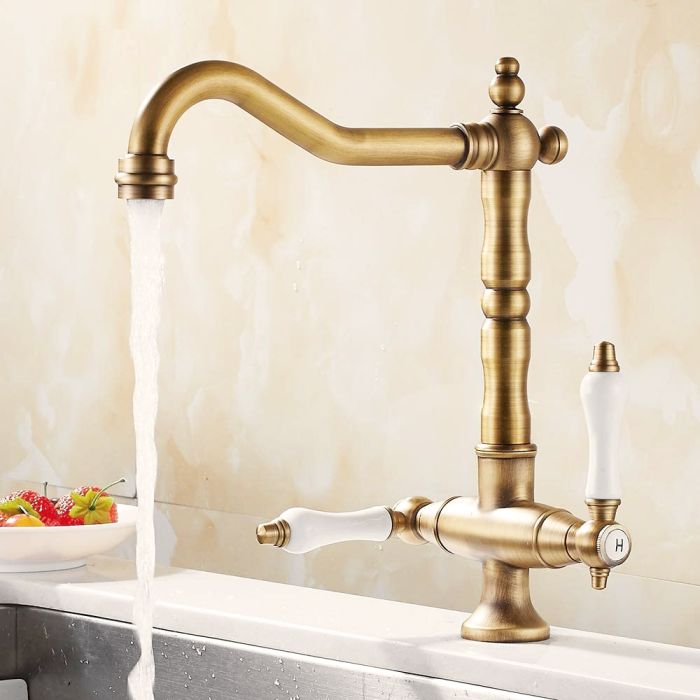 Keittiöhana Wasser Antiikki Pronssi