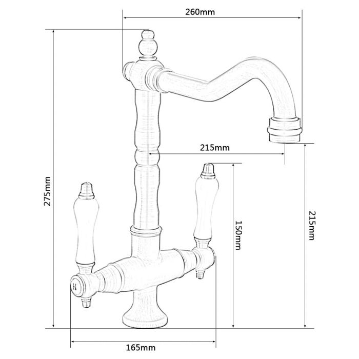 Keittiöhana Wasser Antiikki Onyx
