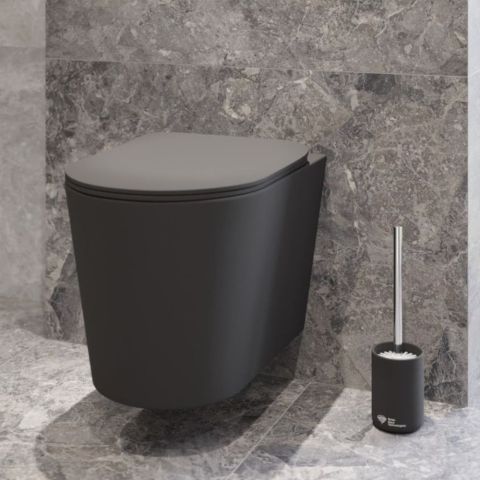 Seinä-WC-istuin SAT Infinitio Compact mattamusta